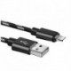 Yourban PACK 3 LIGHTING-USB BL - Pack de 3 Câbles USB-A vers Lightning 1m, 2m et 3m tresse nylon