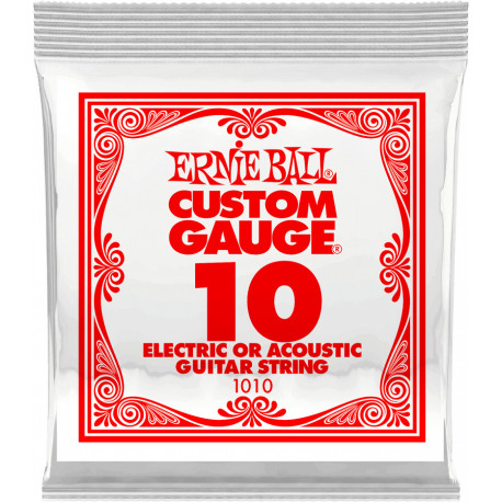 Ernie Ball 1010 - Corde .010 acier plein ( vendu a l'unité )