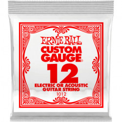 Ernie Ball 1012 - Corde .012 acier plein ( vendu a l'unité )