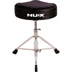 Nux DRUM-THRONE - Siège de batterie à vis double embase assise moto velour