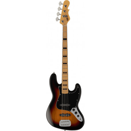 G&L TJB-3TS-M - Basse électrique passive 4 cordes Tribute Jazz Bass 3 tons sunburst touche érable