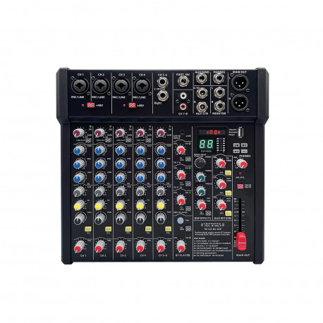 Definitive Audio TM 433 BU-DSP - Mixeur 10 canaux USB DSP avec Bluetooth et multi-effets