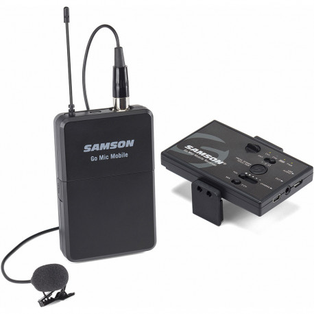 Samson GO MIC MOBILE LAVALIER - Système sans fil stéréo avec récepteur autonome pour Smartphones et APN - Micro Cravate