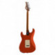 Mooer GTRS-P800RD - Guitare electrique type stratocaster à modélisation Intelligent Processor fiesta red avec housse