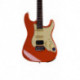 Mooer GTRS-P800RD - Guitare electrique type stratocaster à modélisation Intelligent Processor fiesta red avec housse