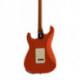 Mooer GTRS-P800RD - Guitare electrique type stratocaster à modélisation Intelligent Processor fiesta red avec housse