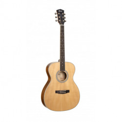 Cort PURE-OBNS - Guitare acoustique OM table épicéa massif naturel satiné f/e acajou massif avec housse