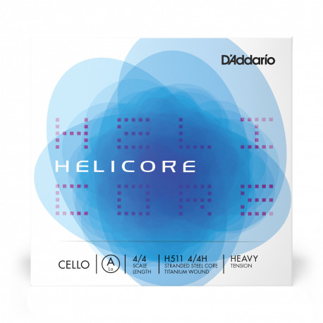 D'Addario H511 4/4H - Corde seule (La) pour violoncelle Helicore manche 4/4 tension Heavy