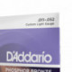 D'Addario EJ26 - Jeu de cordes en Phosphore Bronze Coated Custom Light 11-52 pour Guitare Acoustique avec Revêtement