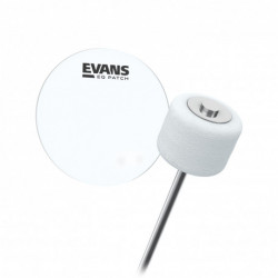 Evans EQPC1 - 2 Patch simple EQ plastique translucide pour peau de grosse caisse