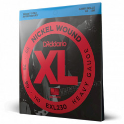 D'Addario EXL230 - Jeu de cordes en nickel Heavy 55-110 cordes longues pour basse electrique