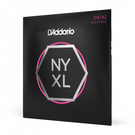 D'Addario NYXL0942 - Jeu de cordes filet nickel Regular Light 09-42 pour guitare électrique