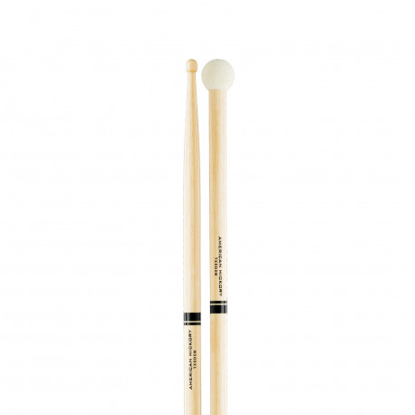 Promark TXSD5W - Baguettes multi-percussions Light Hickory SD5 Olive en bois et Tête en feutre