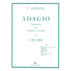 Tomaso Albinoni - Adagio - Violon et Piano - Recueil