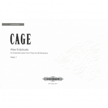 John Cage - Atlas Eclipticalis Harpe 1 - Orchestra - Partition