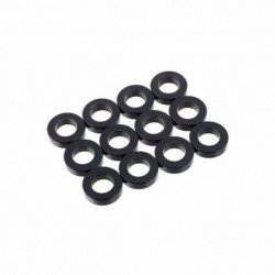 Pearl NLW12B-12 - Pearl NLW-12B-12 - Set de 12 rondelles nylon noir pour tirants batterie