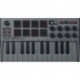 Akai Professional MPKMINI3GREY - Clavier-maître USB 25 mini touches, 8 pads et encodeurs, écran LED - gris