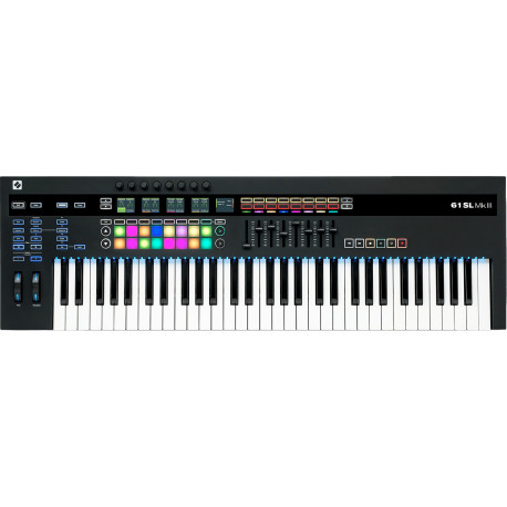 Novation 61SLMK3 - Claivier maitre Remote 61 notes SL MKIII 8 encodeurs, 8 faders, 16 pads, 5 ecrans oLed