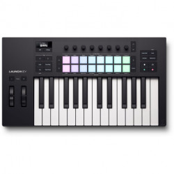 Novation LAUNCHKEY-25-MK4 - Clavier maitre Launchkey 25 MK4 25 touches, 16 pads, 8 encodeurs écran OLED