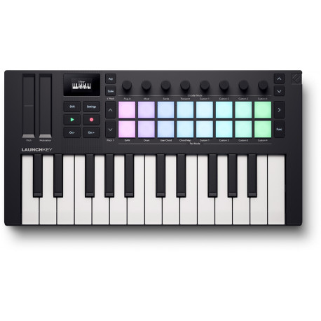 Novation LAUNCHKEY-MN25-MK4 - Clavier maitre Launchkey 25 MK4 25 mini touches, 16 pads, 8 encodeurs écran OLED