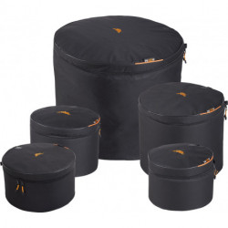 Tobago APNT22 - Kit Housse Armadillo 15mm nylon noir 600D et 300D pour batterie Rock 5 fûts 22x18"