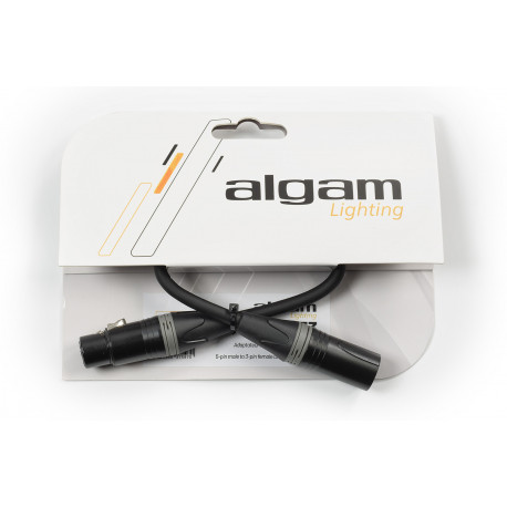 Algam Lighting ADAPT-XLR-M5F3 - Adaptateur DMX mâle 5 points/femelle 3 points 0,3m