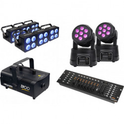 Algam Lighting BUNDLE-BAND - Pack eclairage BAND 6x PAR-410-QUAD, 2x MINIWASH-710, S900, LIGHT-192