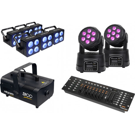 Algam Lighting BUNDLE-BAND - Pack eclairage BAND 6x PAR-410-QUAD, 2x MINIWASH-710, S900, LIGHT-192