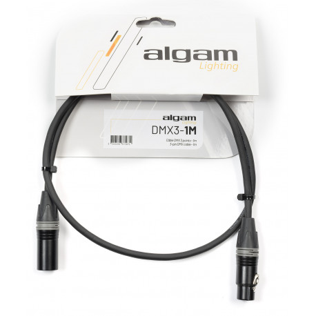 Algam Lighting DMX3-1M - Câble DMX 3 points 1m