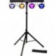 Algam Lighting STAGEBAR-II - Projecteurs 4x PARs LEDs 3x9W RGB et Stroboscope 4x1W sur pied et pédalier