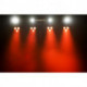 Algam Lighting STAGEBAR-II - Projecteurs 4x PARs LEDs 3x9W RGB et Stroboscope 4x1W sur pied et pédalier