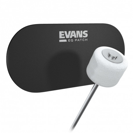 Evans EQPB2 - 2 Patchs double nylon noir pour grosse caisse