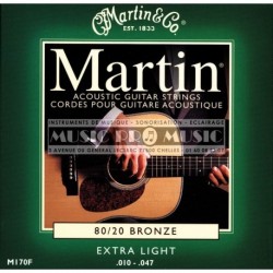 Jeu de Cordes pour Guitare Folk MARTIN & CO. M170 Bronze 80/20